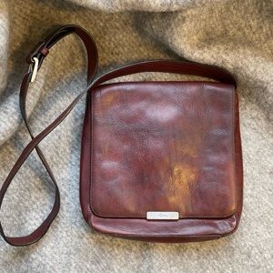 FOSSIL Vintage Brown Leather Crossbody Bag